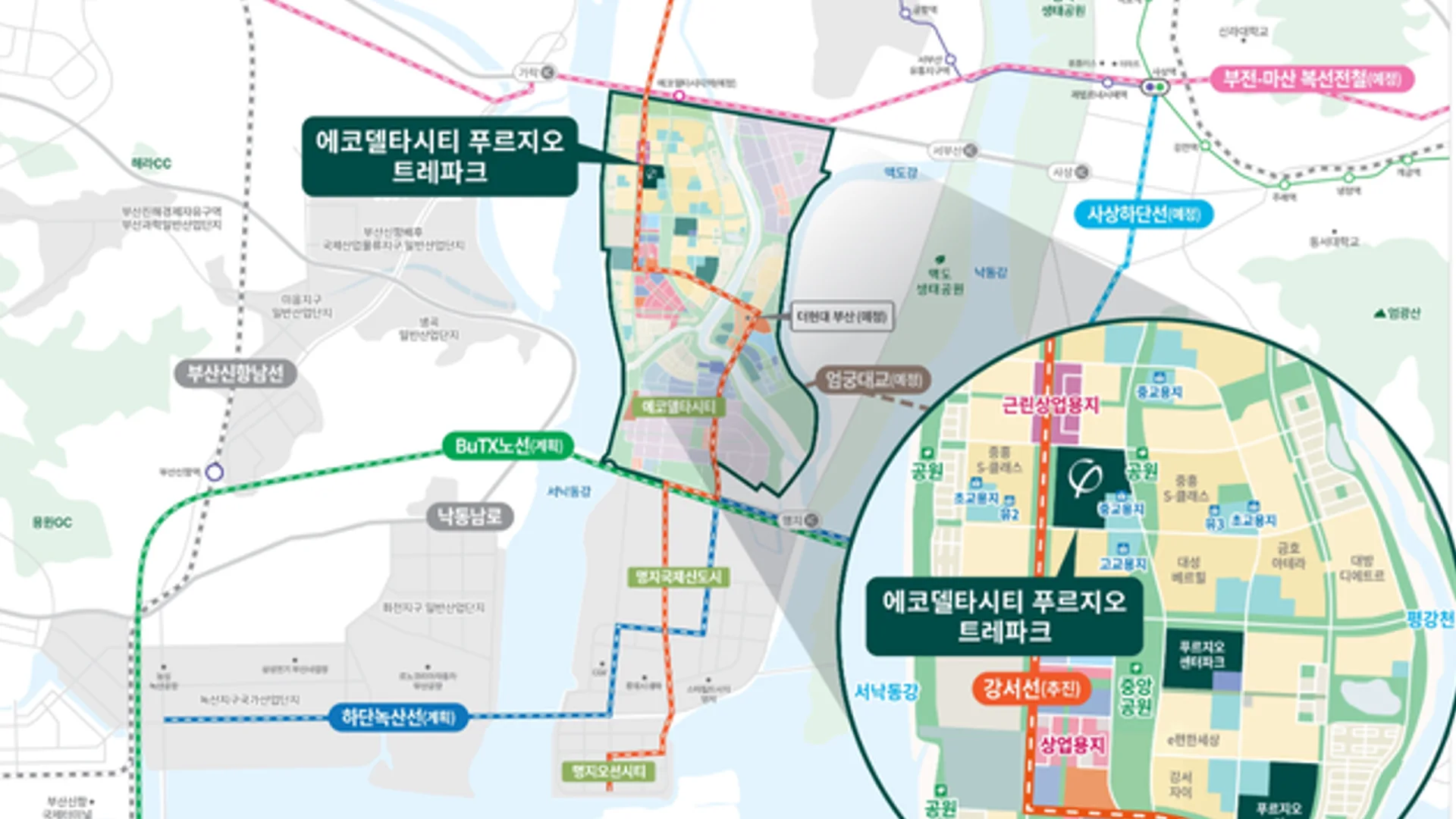 부산 반도 아이비플래닛 지식산업센터 입지 안내도